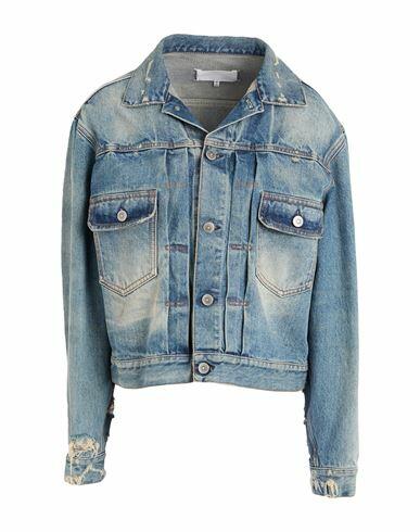 Maison Margiela Woman Denim outerwear Blue Cotton Cover