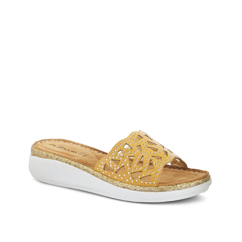 Flexus by Spring Step Windom Wedge Sandal | Women's | Yellow Cover