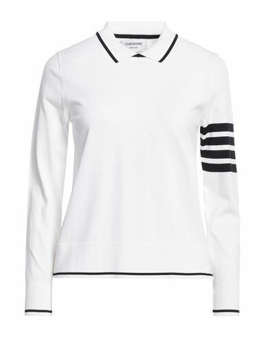 Thom Browne Woman Sweater White Viscose, Polyester Cover