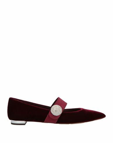 Aquazzura Woman Ballet flats Burgundy Textile fibers Cover