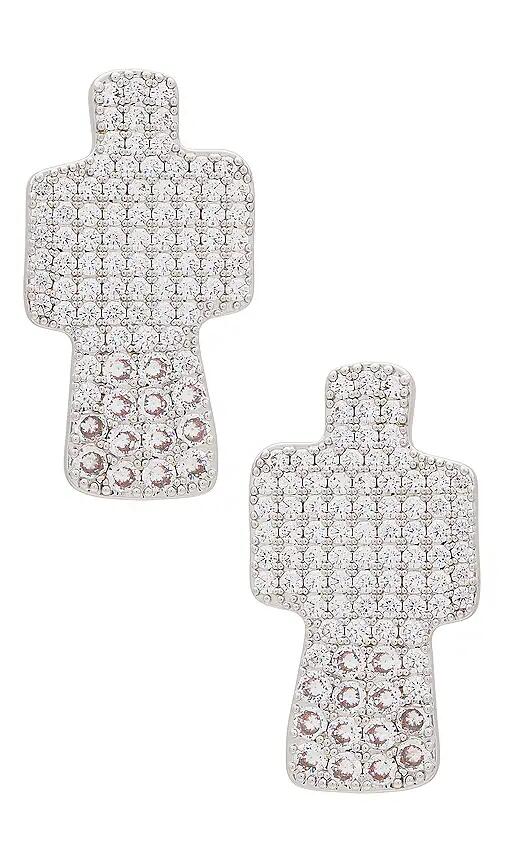 Julietta Crossroads Earrings in Metallic Silver Cover