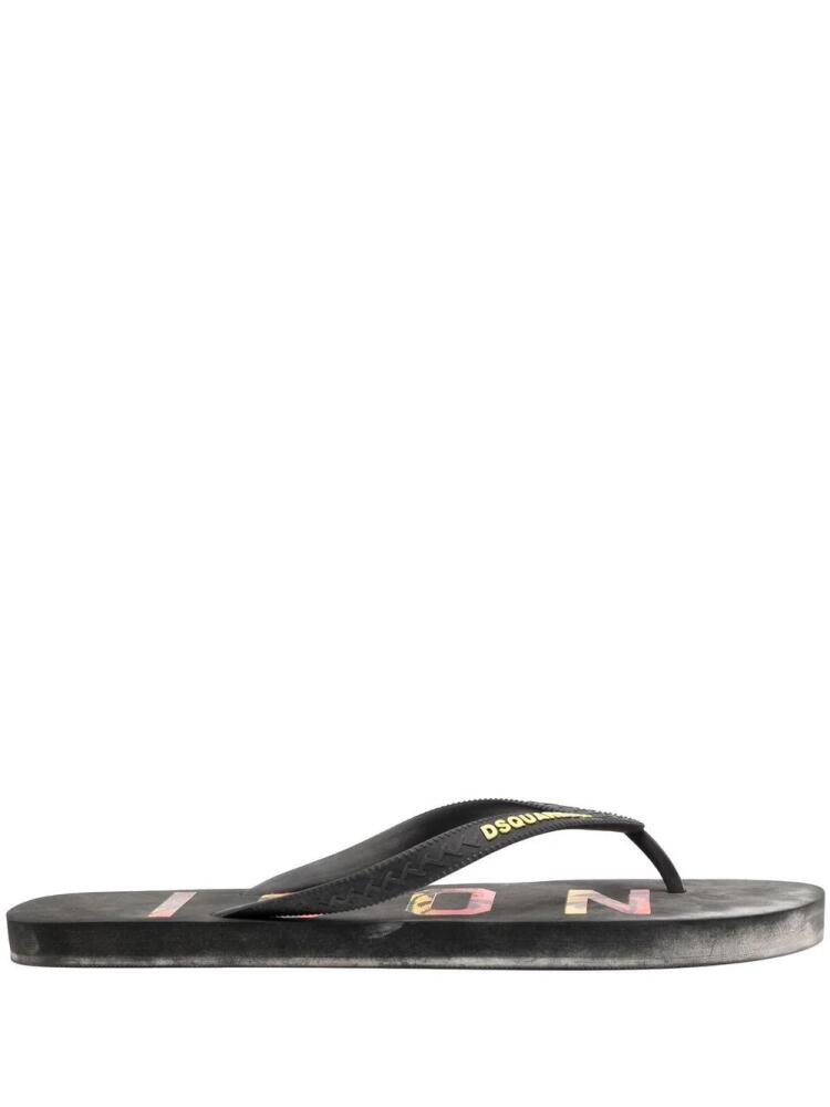 DSQUARED2 Icon logo-detail flip-flops - Black Cover