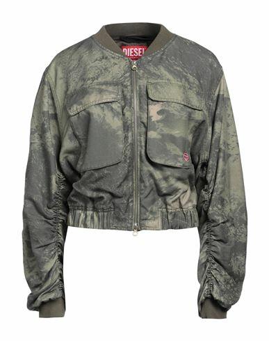 Diesel Woman Jacket Military green Lyocell Cover