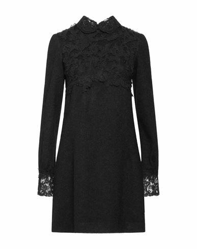 Ermanno Scervino Woman Mini dress Black Polyamide, Mohair wool, Wool, Polyester, Cotton Cover