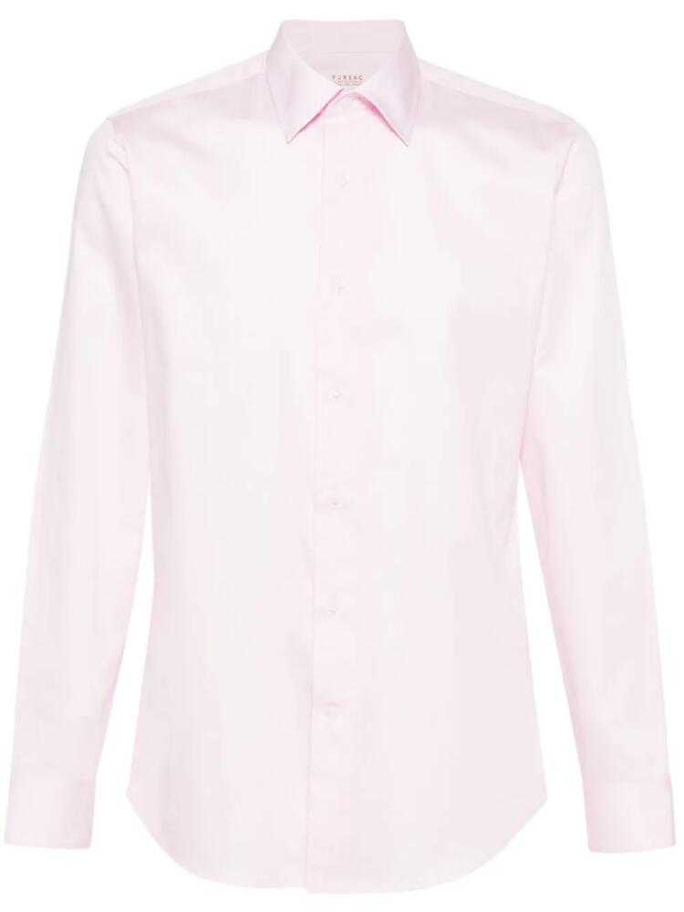 FURSAC pointed-collar cotton shirt - Pink Cover