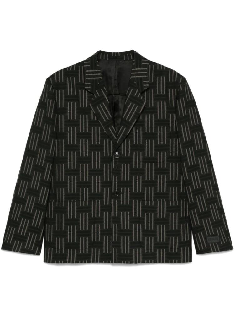 Kenzo patterned-jacquard blazer - Black Cover