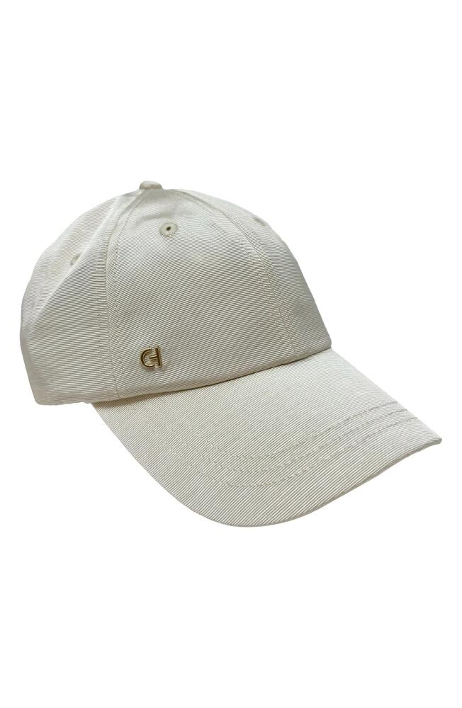 Cole Haan Faille Baseball Cap in Ivory Cover