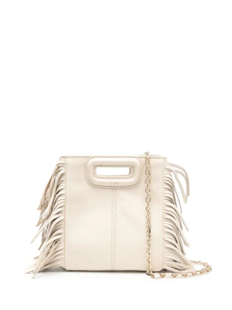 Maje small M fringed leather bag - Neutrals Cover