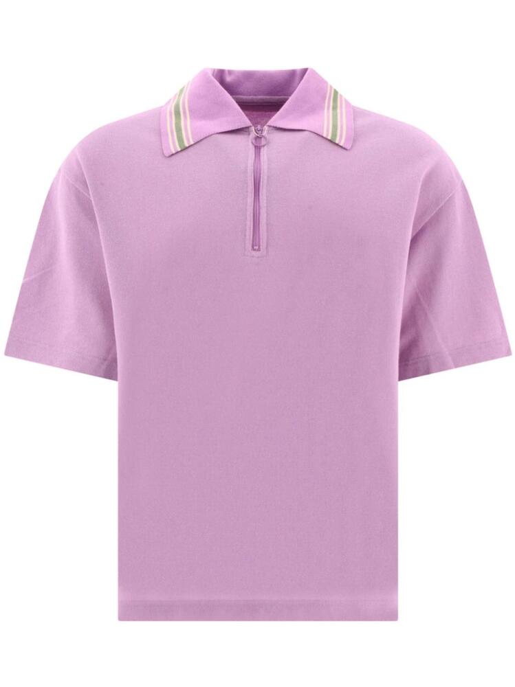 KAPITAL zipped polo shirt - Purple Cover