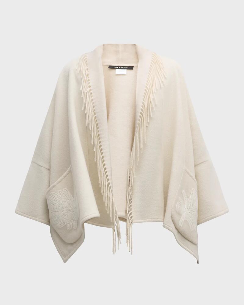 Alonpi Cashmere Embroidered Cape Cover