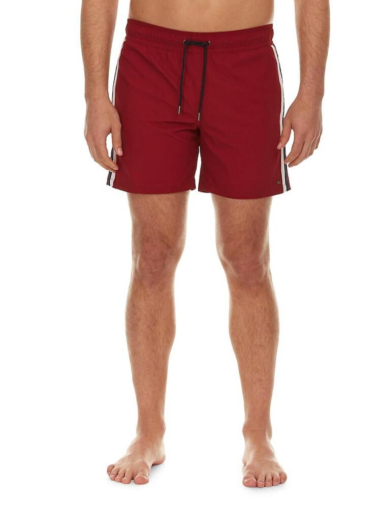 Harmonqlo Men's Marshall Drawstring Swim Shorts - Burgundy Cover