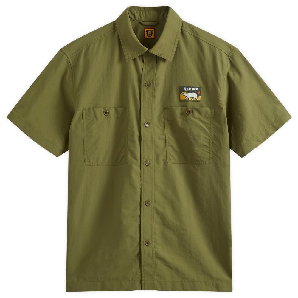 Human Made Men's Nylon Short Sleeve Shirt in Olive Drab Cover