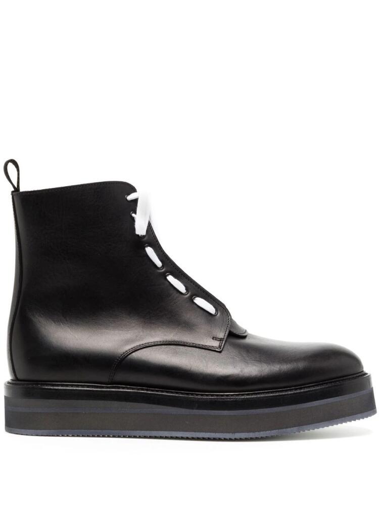 Nicolas Andreas Taralis lace-up leather ankle boots - Black Cover