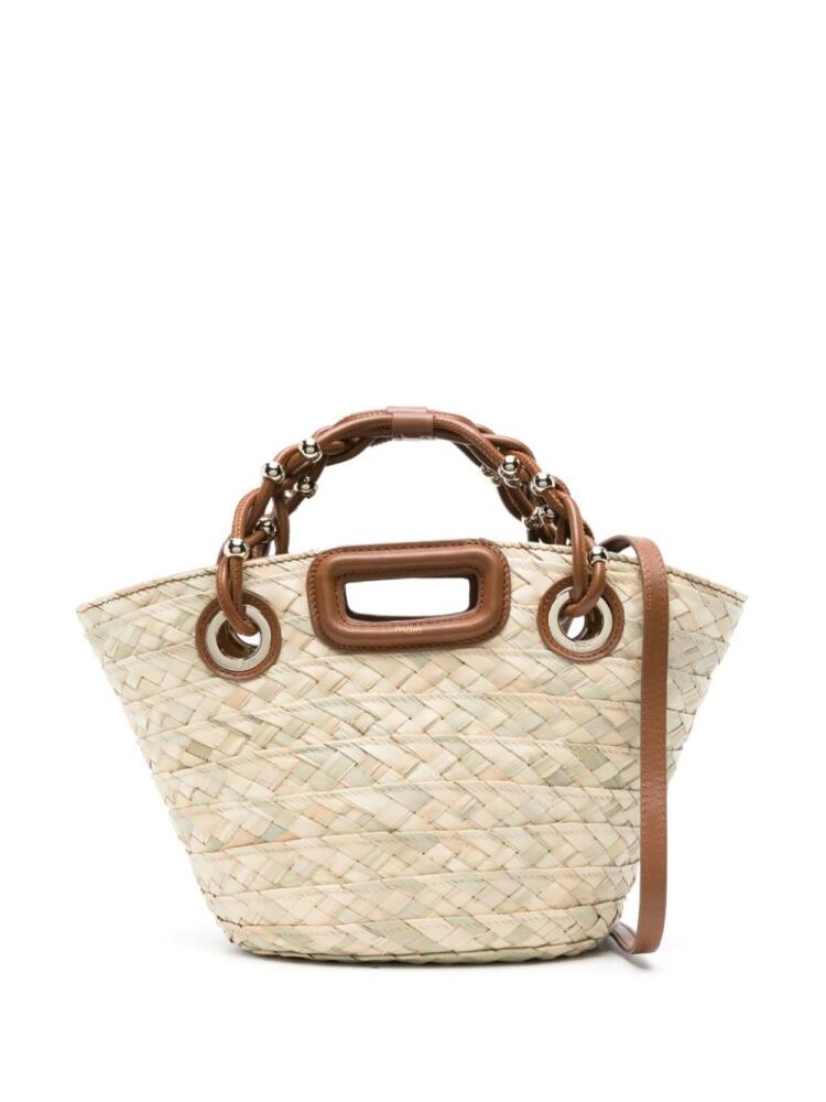 Maje mini basket tote bag - Neutrals Cover