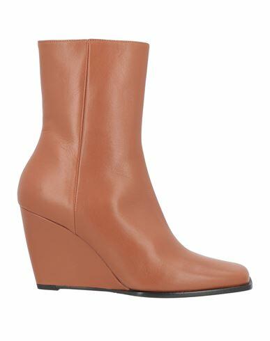 Wandler Woman Ankle boots Tan Lambskin Cover