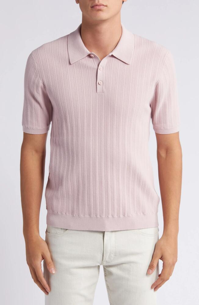 Wax London Napels Ribbed Polo Sweater in Pink Cover