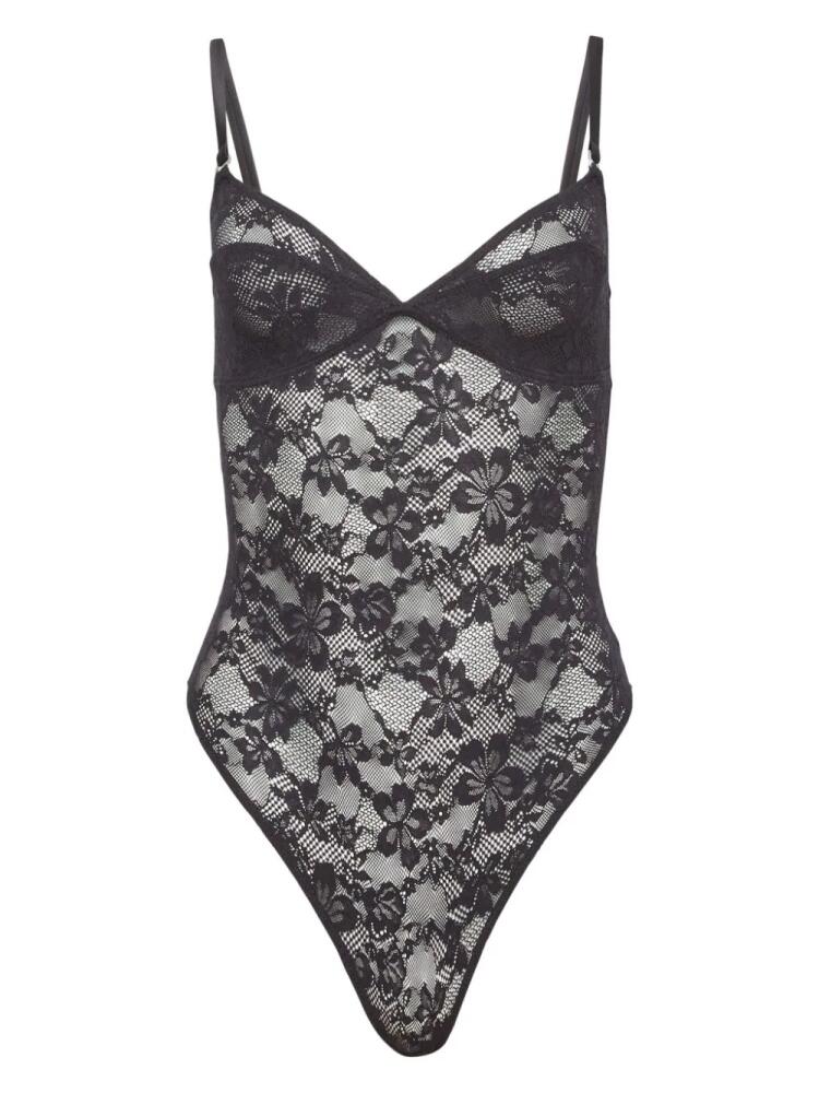 Fleur Du Mal Le Stretch lace bodysuit - Black Cover