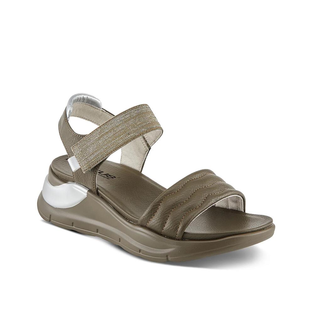 Flexus by Spring Step Zashine Wedge Sandal | Women's | Dark Brown Cover