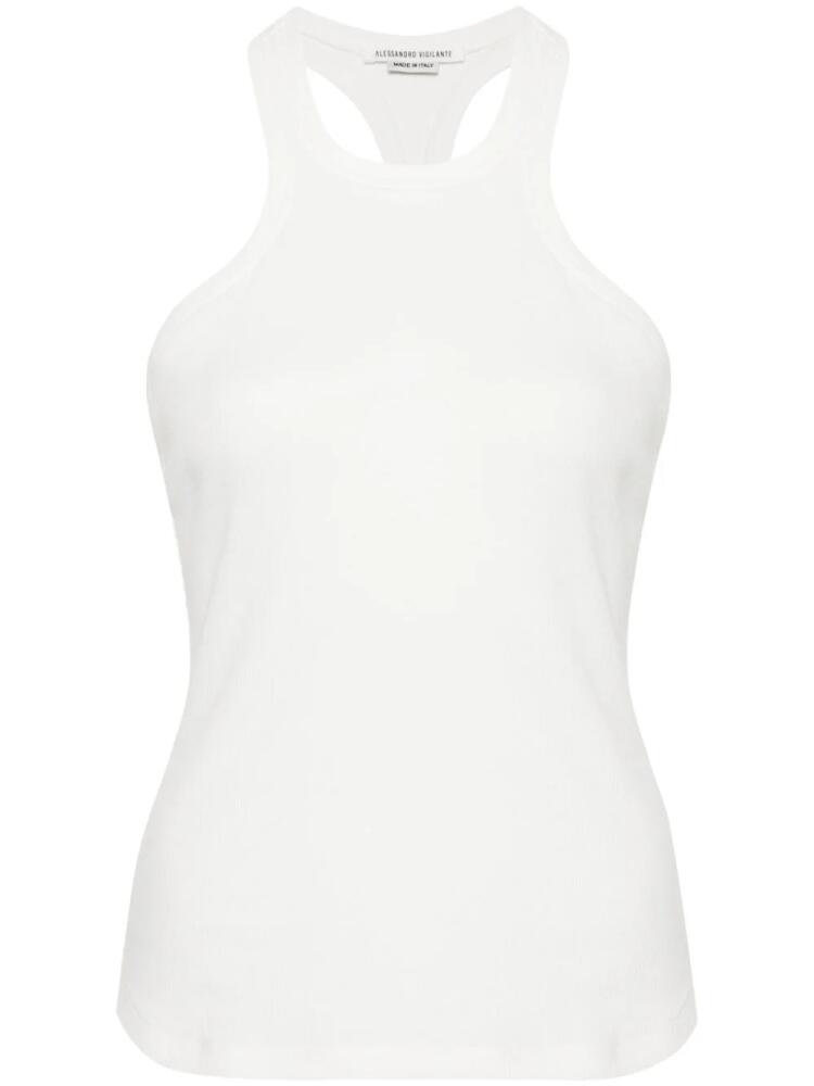 ALESSANDRO VIGILANTE racerback sleeveless top - White Cover