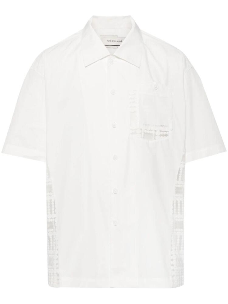 Feng Chen Wang embroidered panelled shirt - White Cover