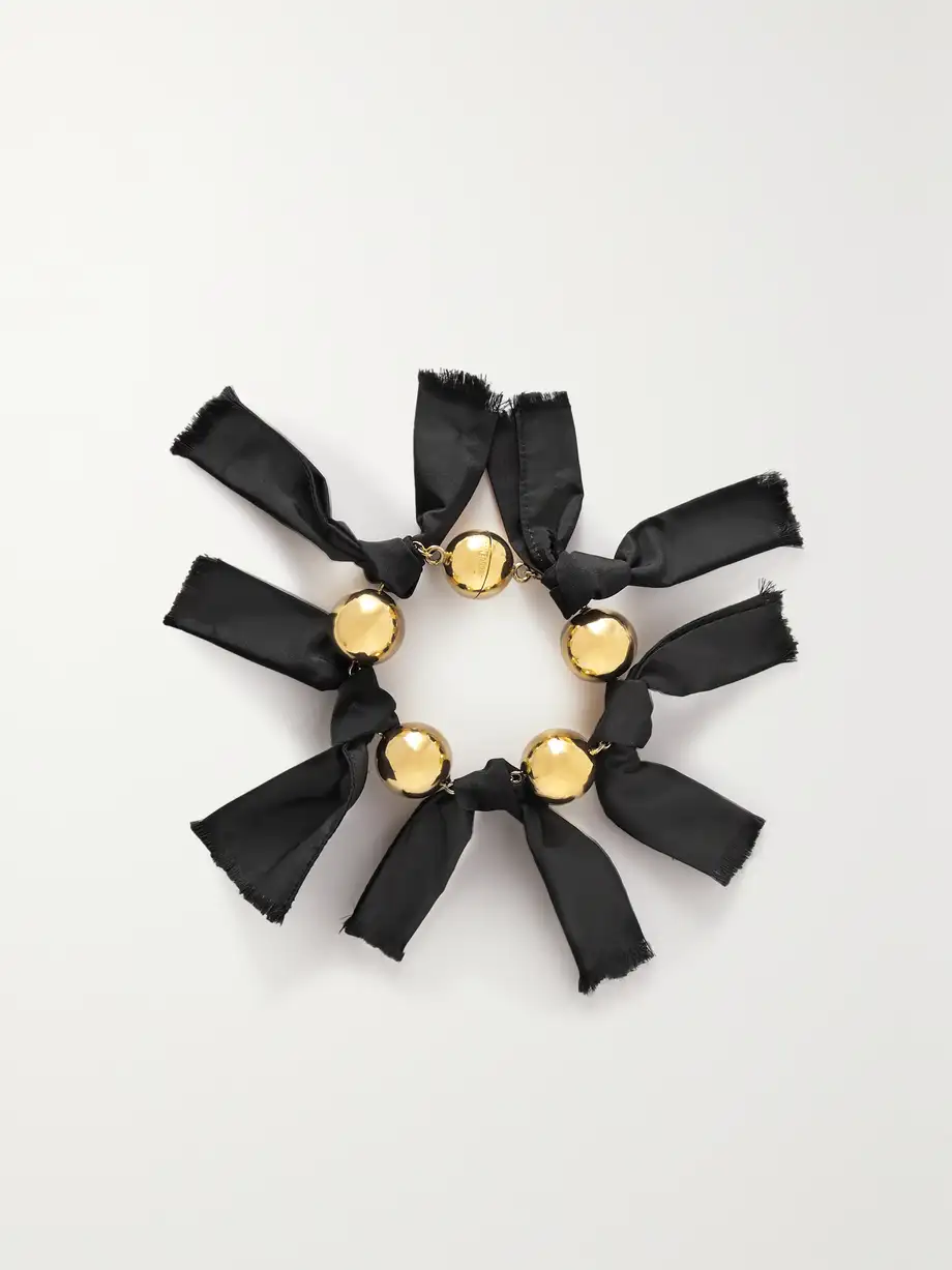 Jacquemus - Gold-tone And Taffeta Bracelet - Black Cover