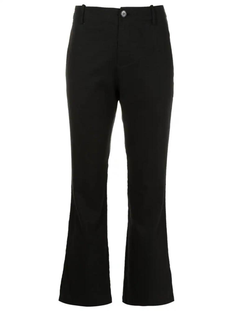 Uma | Raquel Davidowicz mid-rise flared cropped trousers - Black Cover