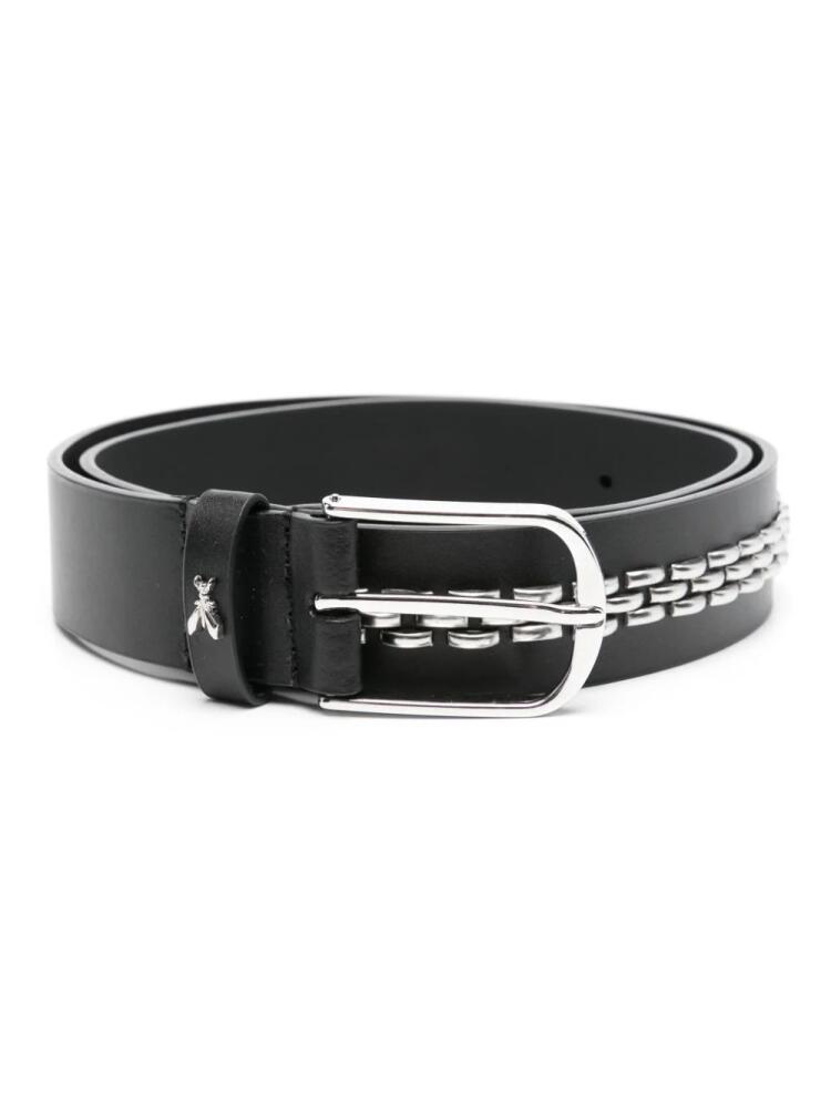 Patrizia Pepe appliqué-detail leather belt - Black Cover