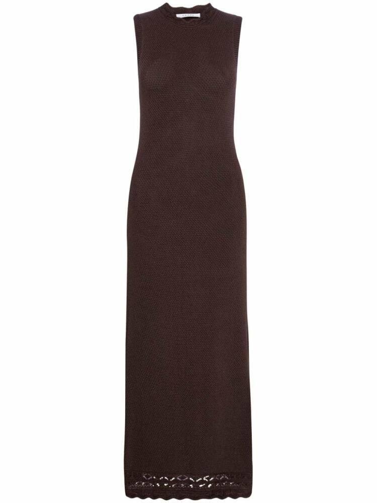 FRAME sleeveless knitted maxi dress - Brown Cover