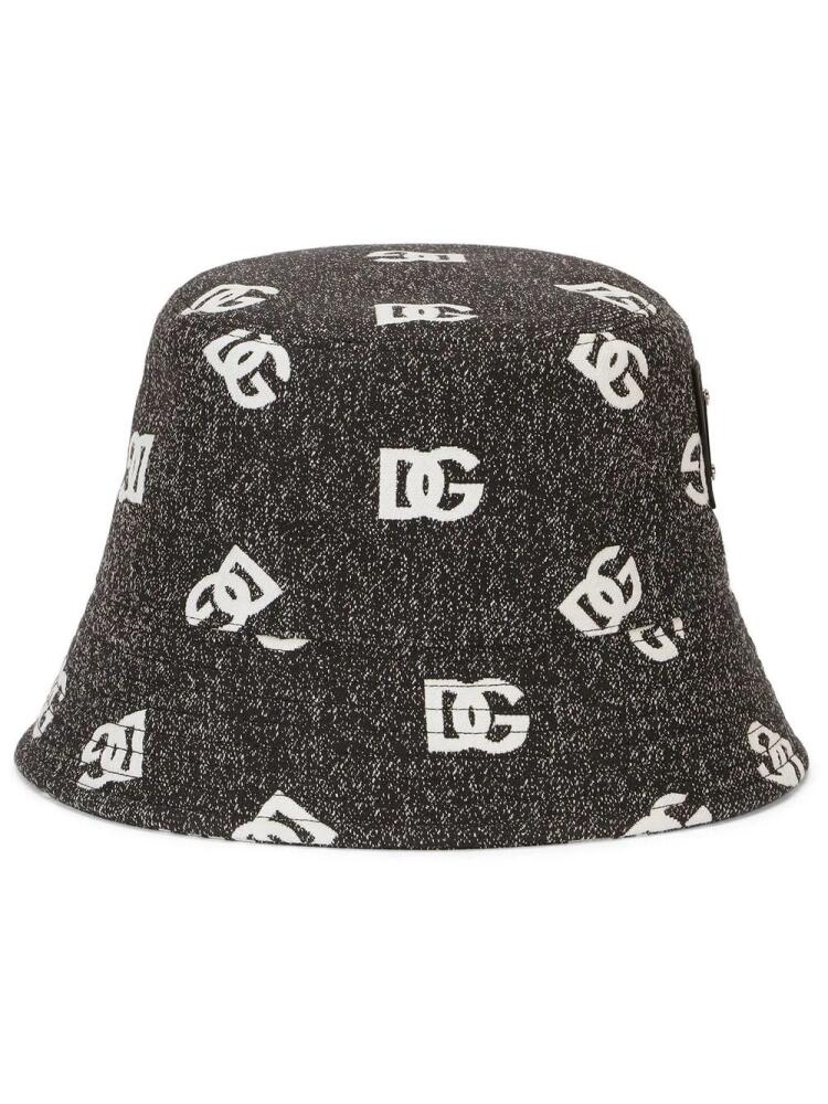 Dolce & Gabbana logo-print bucket hat - White Cover