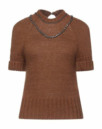 N°21 Woman Sweater Brown Wool, Mohair wool, Polyamide Cover