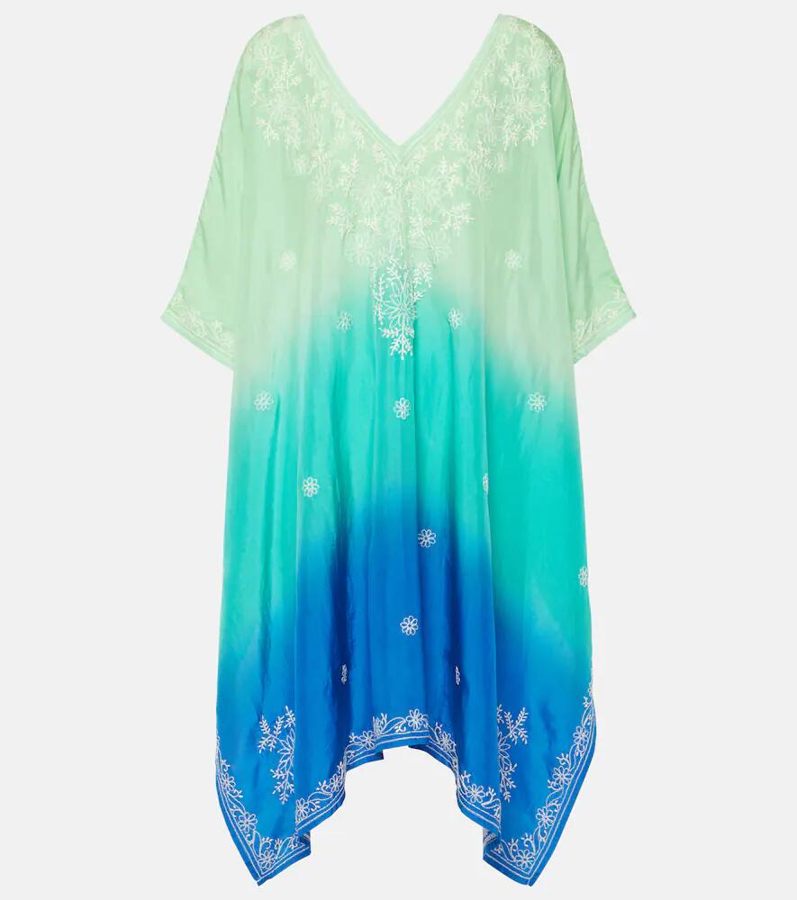 Juliet Dunn Embroidered ombré silk kaftan Cover