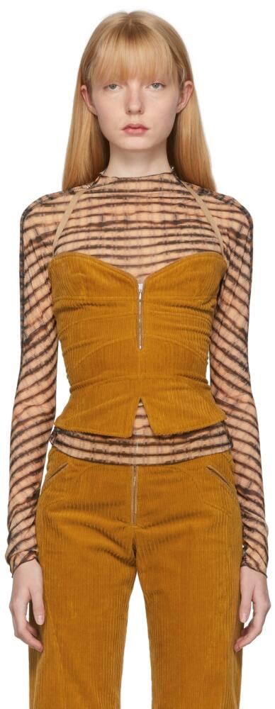 KNWLS Tan Corduroy Shiv Tank Top Cover