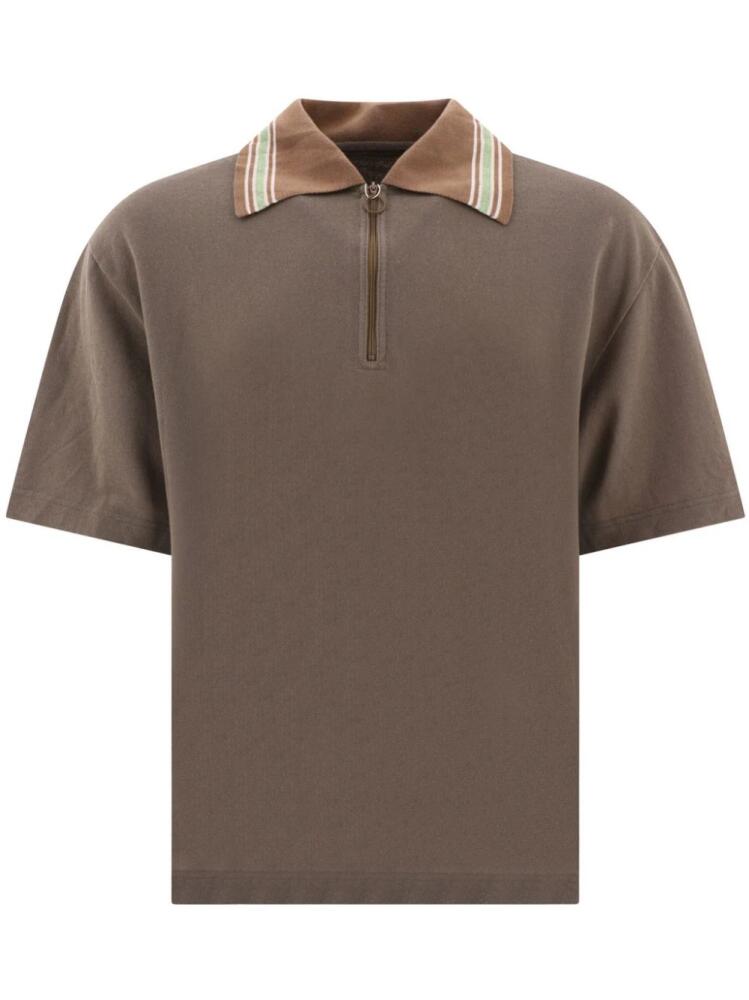 KAPITAL zipped polo shirt - Brown Cover