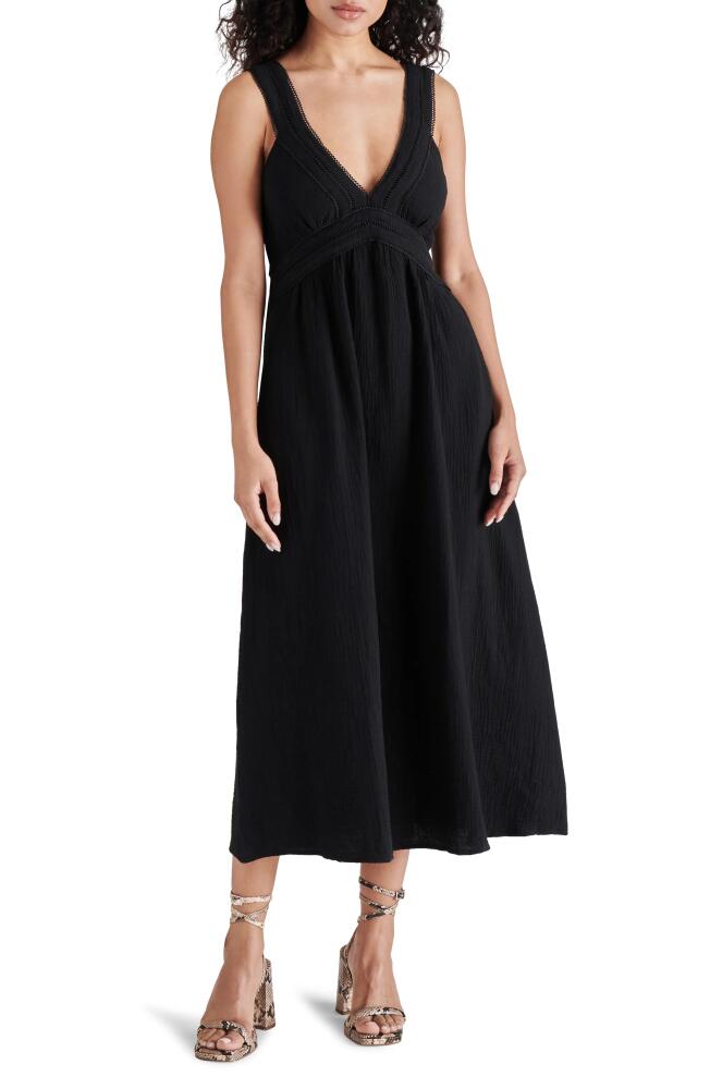 Steve Madden Taryn Cotton Midi Dress in Black Cover