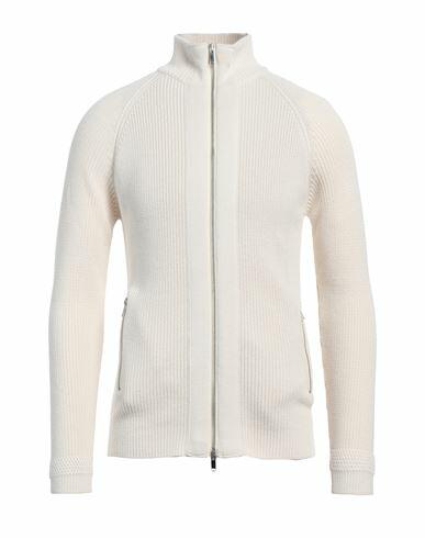 Daniele Fiesoli Man Cardigan Ivory Merino Wool, Acrylic Cover