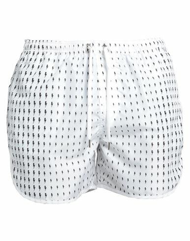 Neil Barrett Man Swim trunks White Polyester Cover