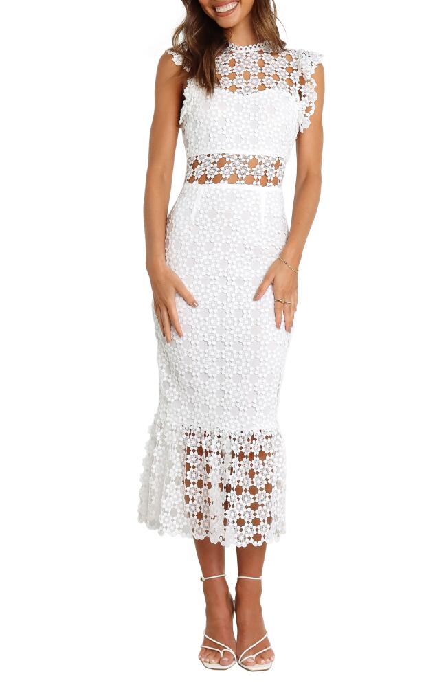 Petal & Pup Lauren Lace Overlay Dress in White Cover