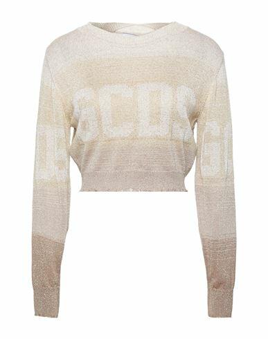 Gcds Woman Sweater Beige Viscose, Polyester, Metallic fiber Cover