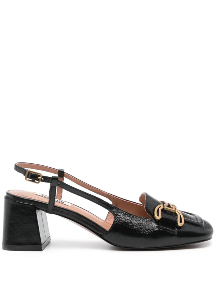 Bibi Lou Renée 60mm leather pumps - Black Cover