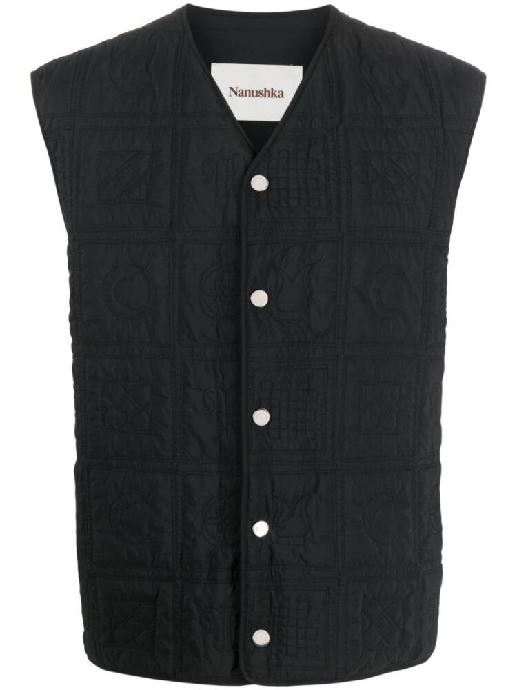 Nanushka Tywen quilted padded gilet - Black Cover