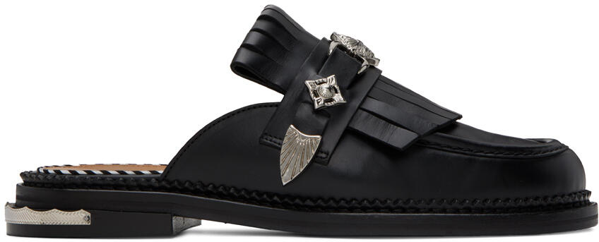 Toga Pulla Black Fringed Loafers Cover