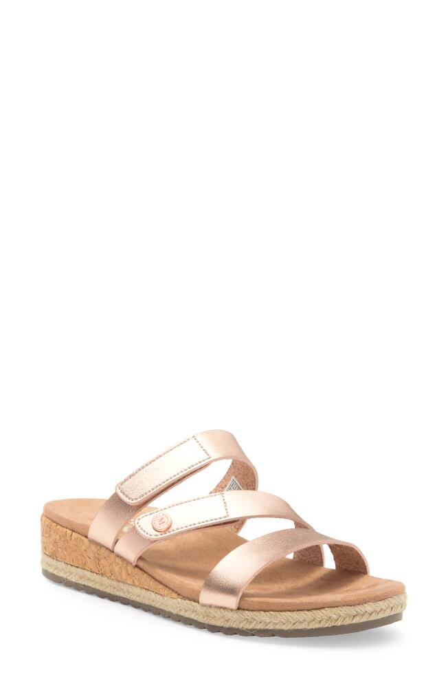 SKECHERS x Martha Stewart Breezie Wedge Slide Sandal in Rose Gold Cover