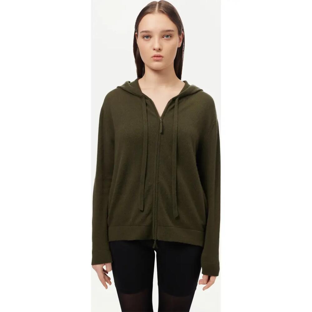 Gobi Cashmere Cashmere Zip Up Hoodie in Capulet Olive Cover