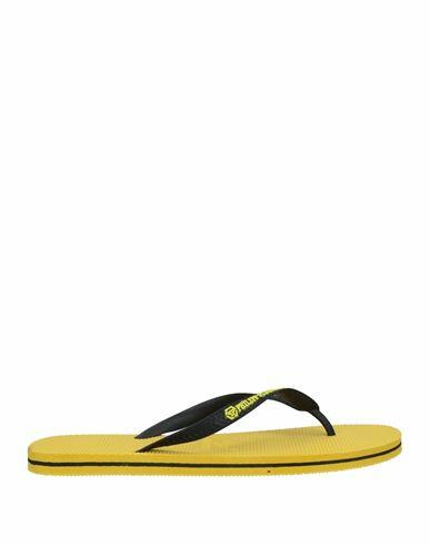 Philipp Plein Man Thong sandal Black Plastic Cover