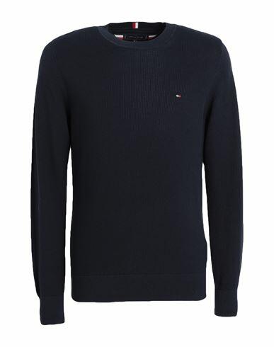 Tommy Hilfiger Man Sweater Midnight blue Cotton Cover