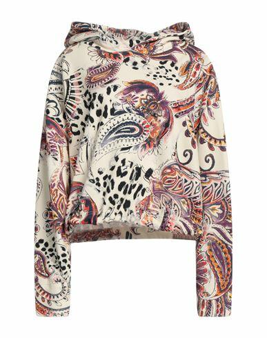 Just Cavalli Woman Sweatshirt Cream Cotton Cover