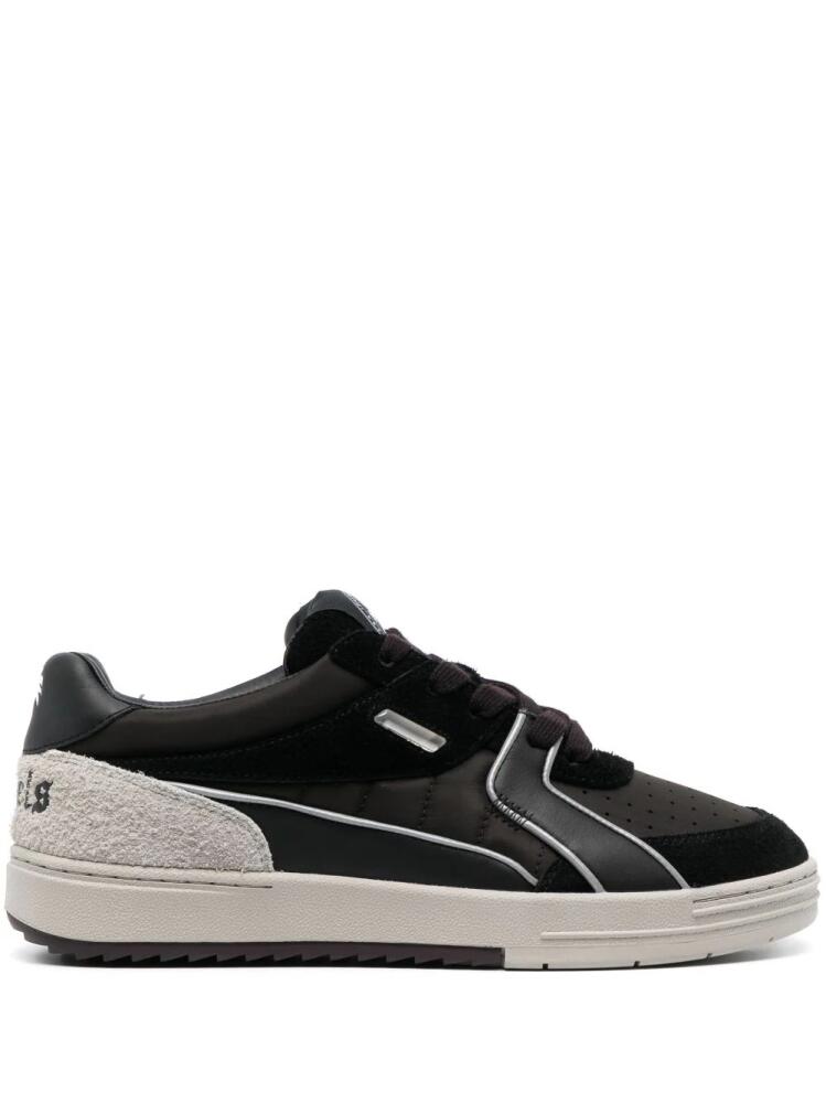 Palm Angels University panelled leather sneakers - Black Cover