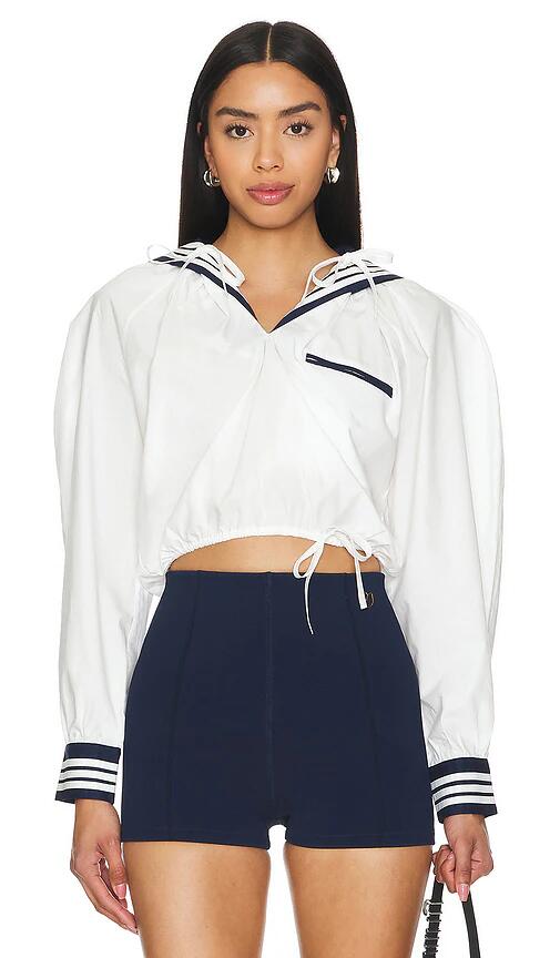 Yuhan Wang Sailor Blouse in White Cover