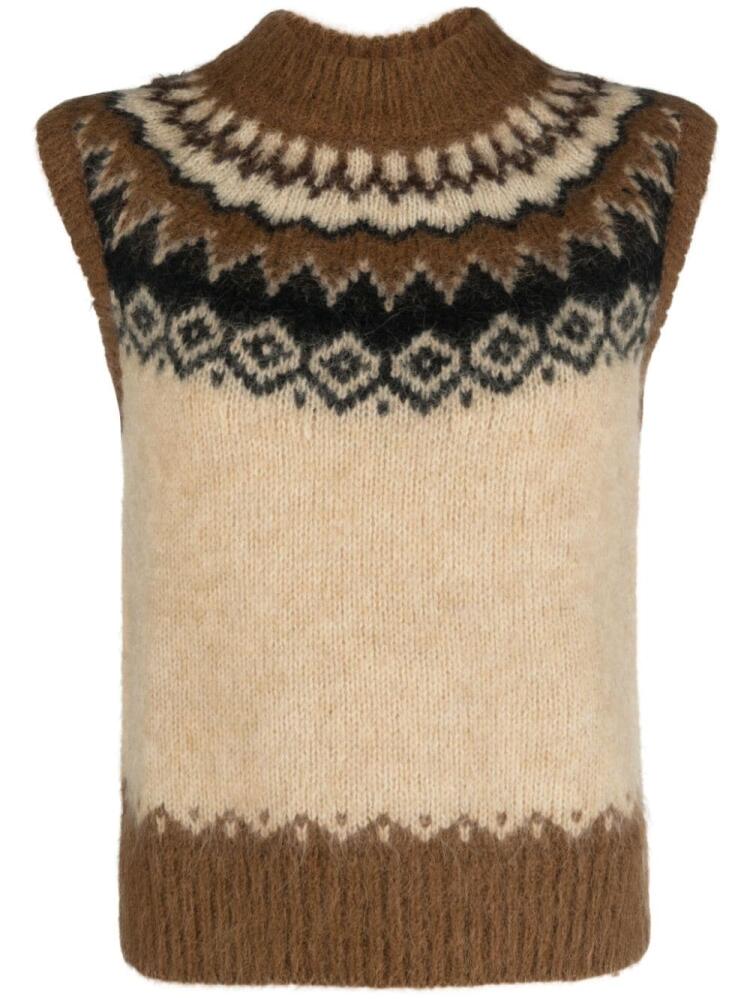 Polo Ralph Lauren fair isle intarsia-knit vest - Brown Cover