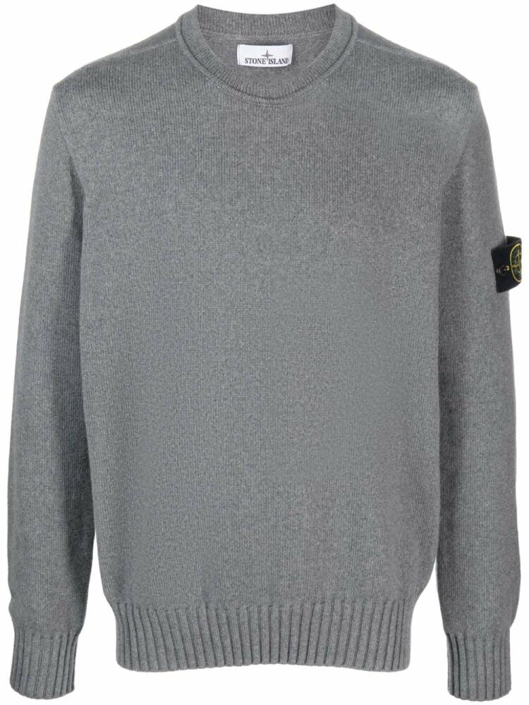 Stone Island Compass-badge crewneck jumper - Grey Cover